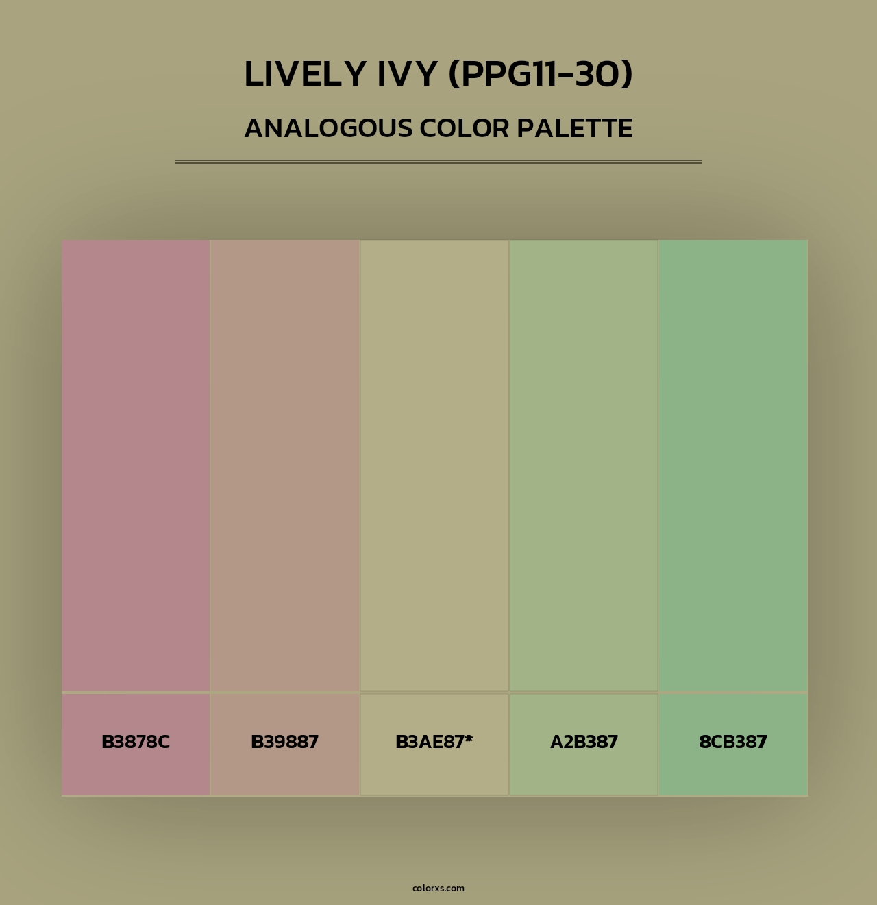 Lively Ivy (PPG11-30) - Analogous Color Palette