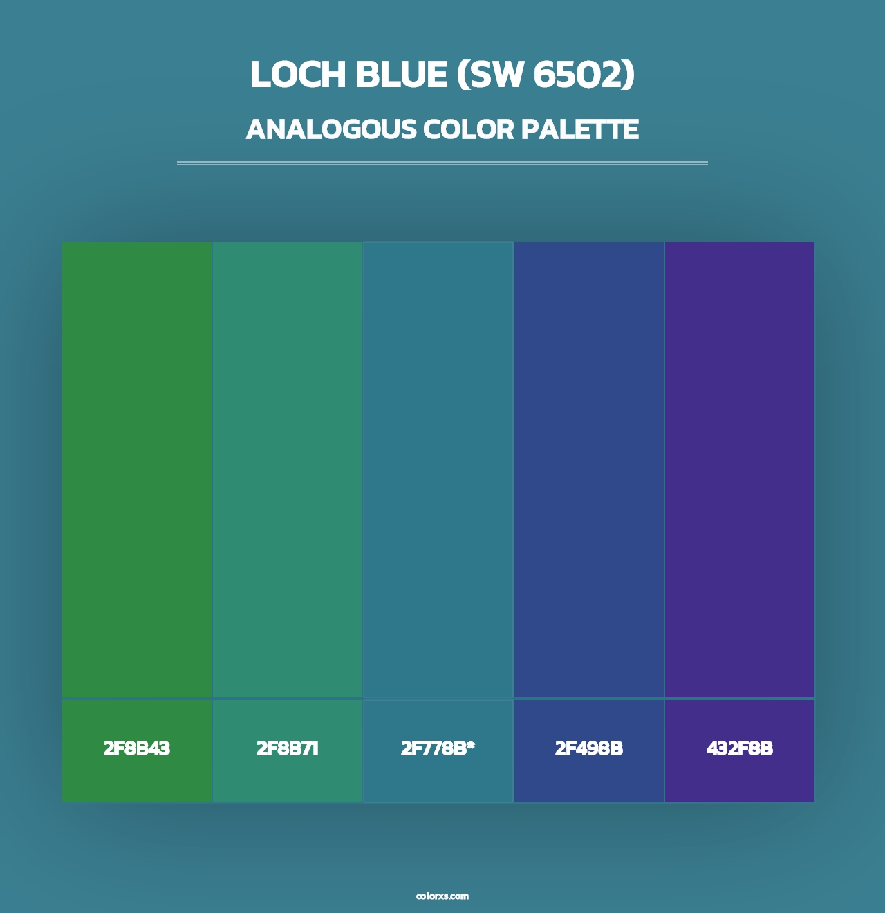 Loch Blue (SW 6502) - Analogous Color Palette