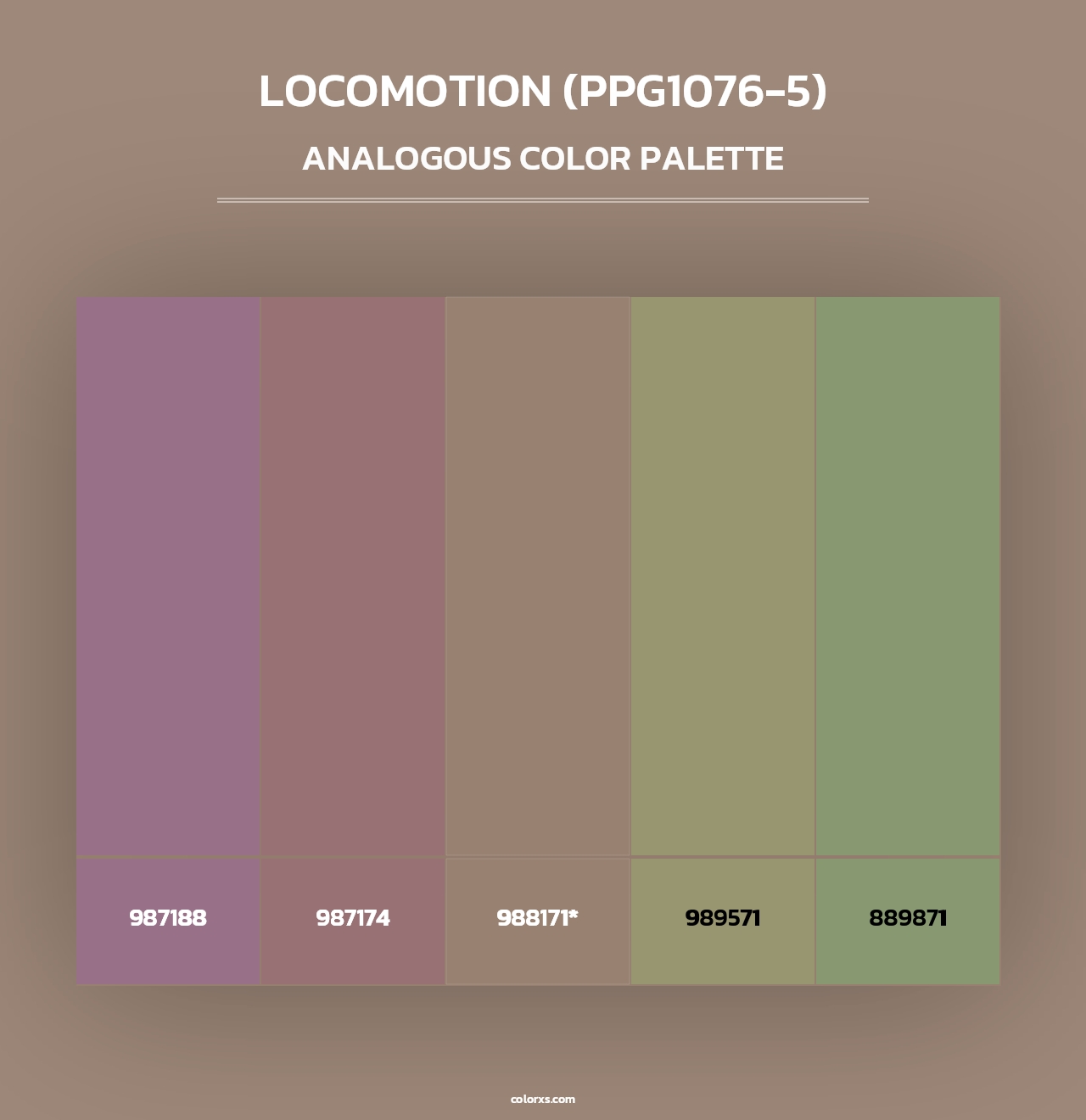 Locomotion (PPG1076-5) - Analogous Color Palette
