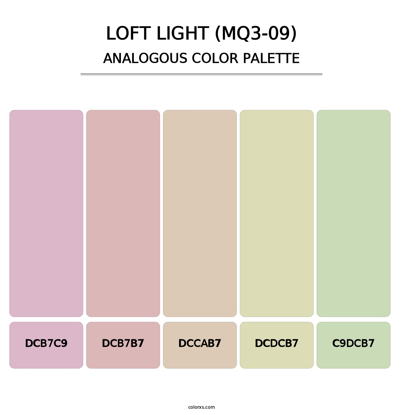 Loft Light (MQ3-09) - Analogous Color Palette