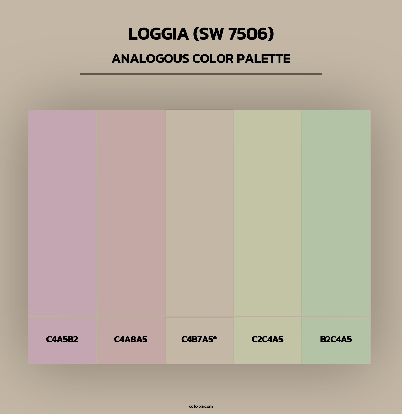 Loggia (SW 7506) - Analogous Color Palette