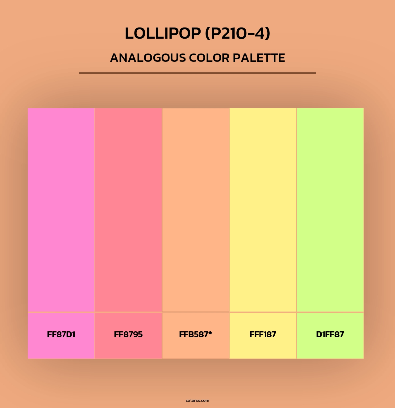 Lollipop (P210-4) - Analogous Color Palette