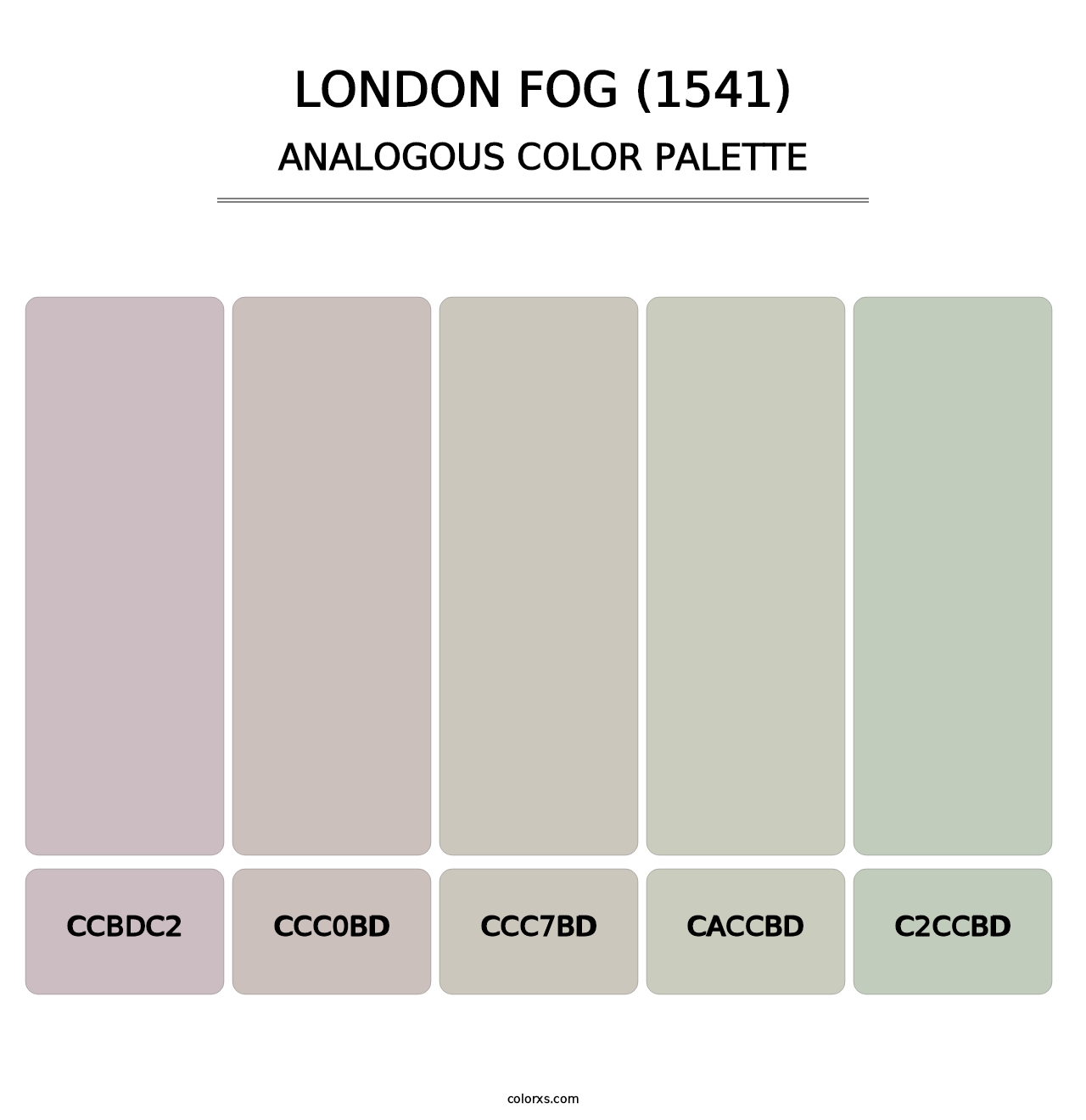 London Fog (1541) - Analogous Color Palette