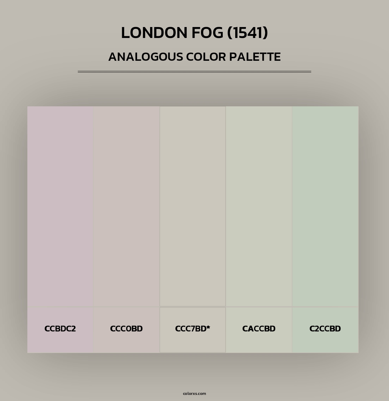 London Fog (1541) - Analogous Color Palette