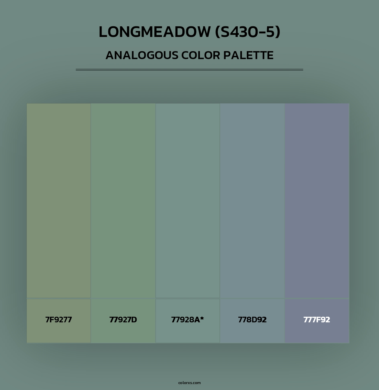 Longmeadow (S430-5) - Analogous Color Palette