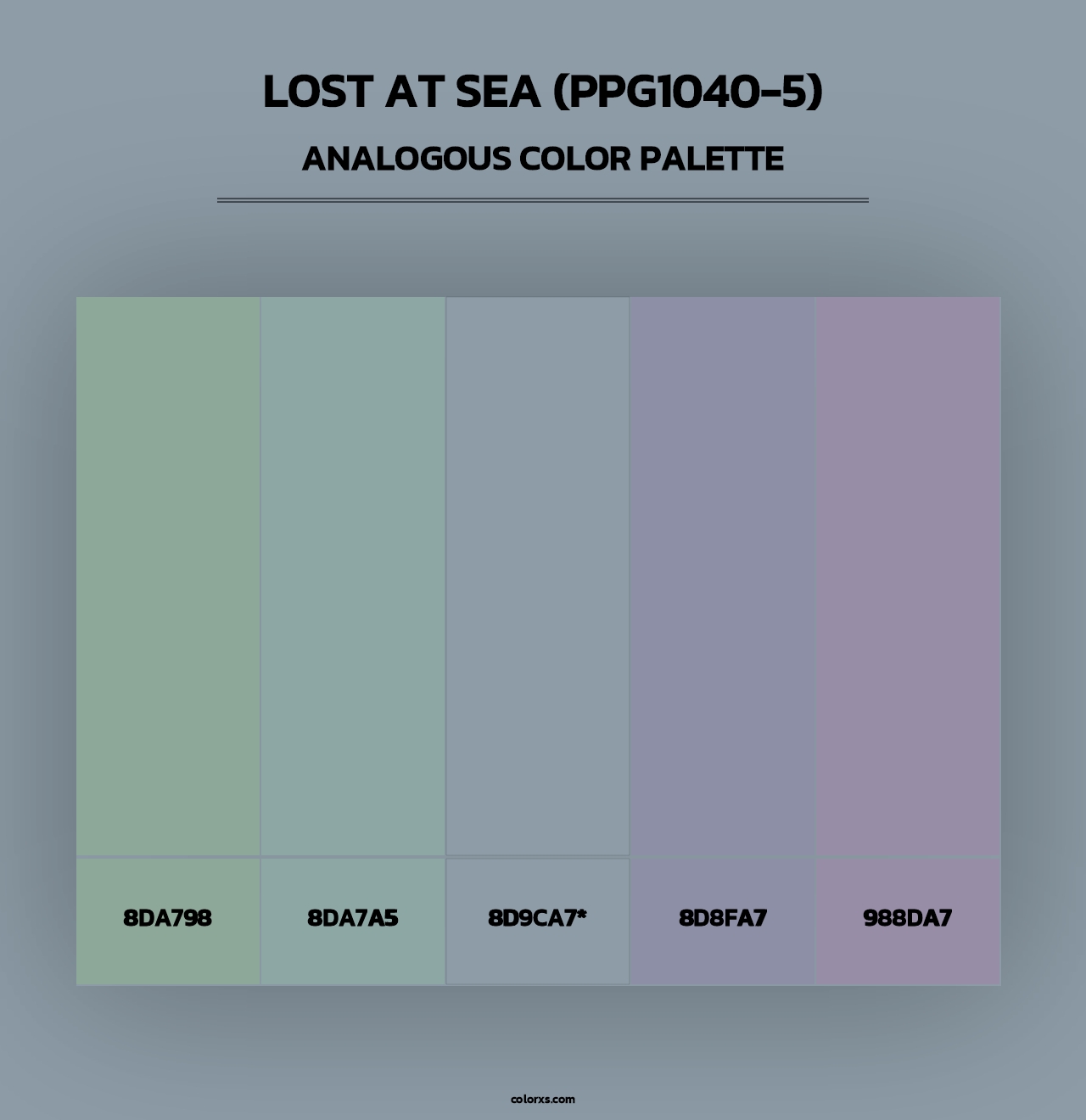 Lost At Sea (PPG1040-5) - Analogous Color Palette