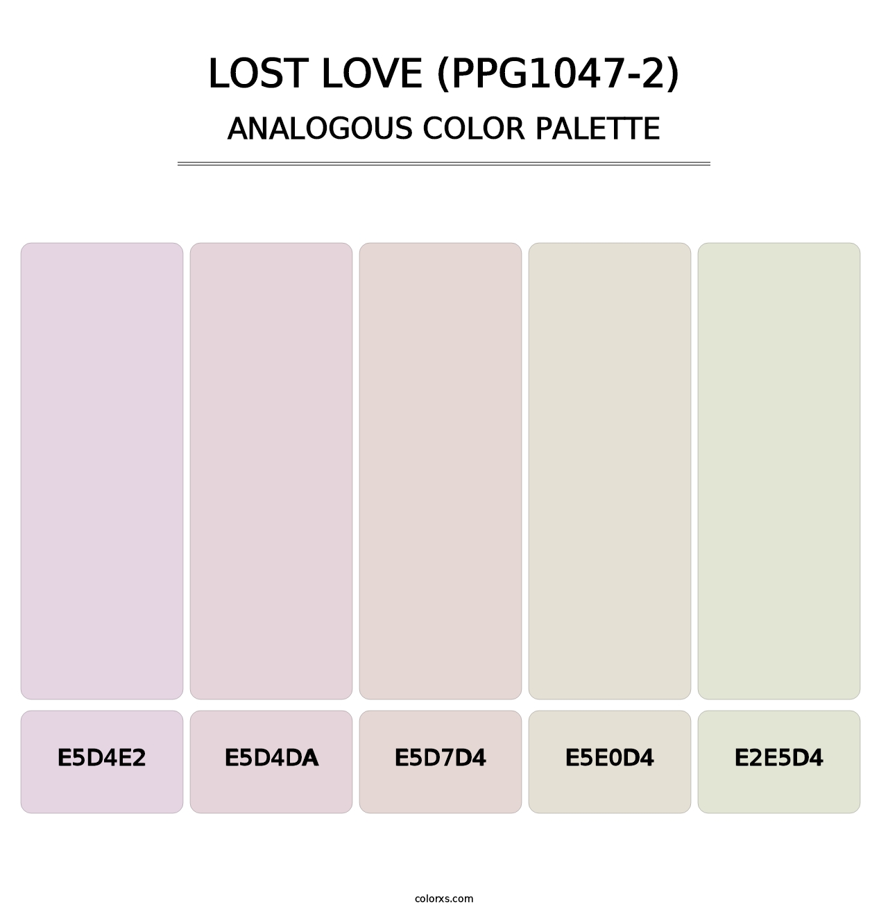 Lost Love (PPG1047-2) - Analogous Color Palette