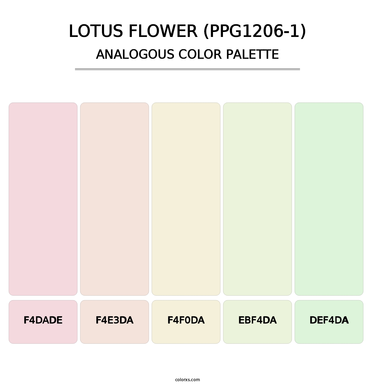 Lotus Flower (PPG1206-1) - Analogous Color Palette