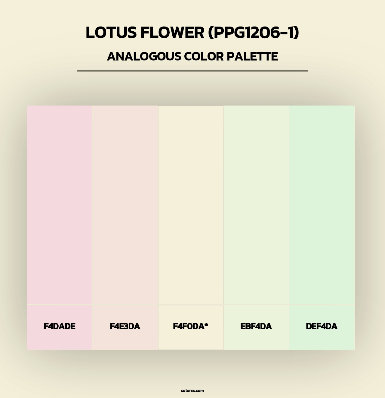 Lotus Flower (PPG1206-1) - Analogous Color Palette