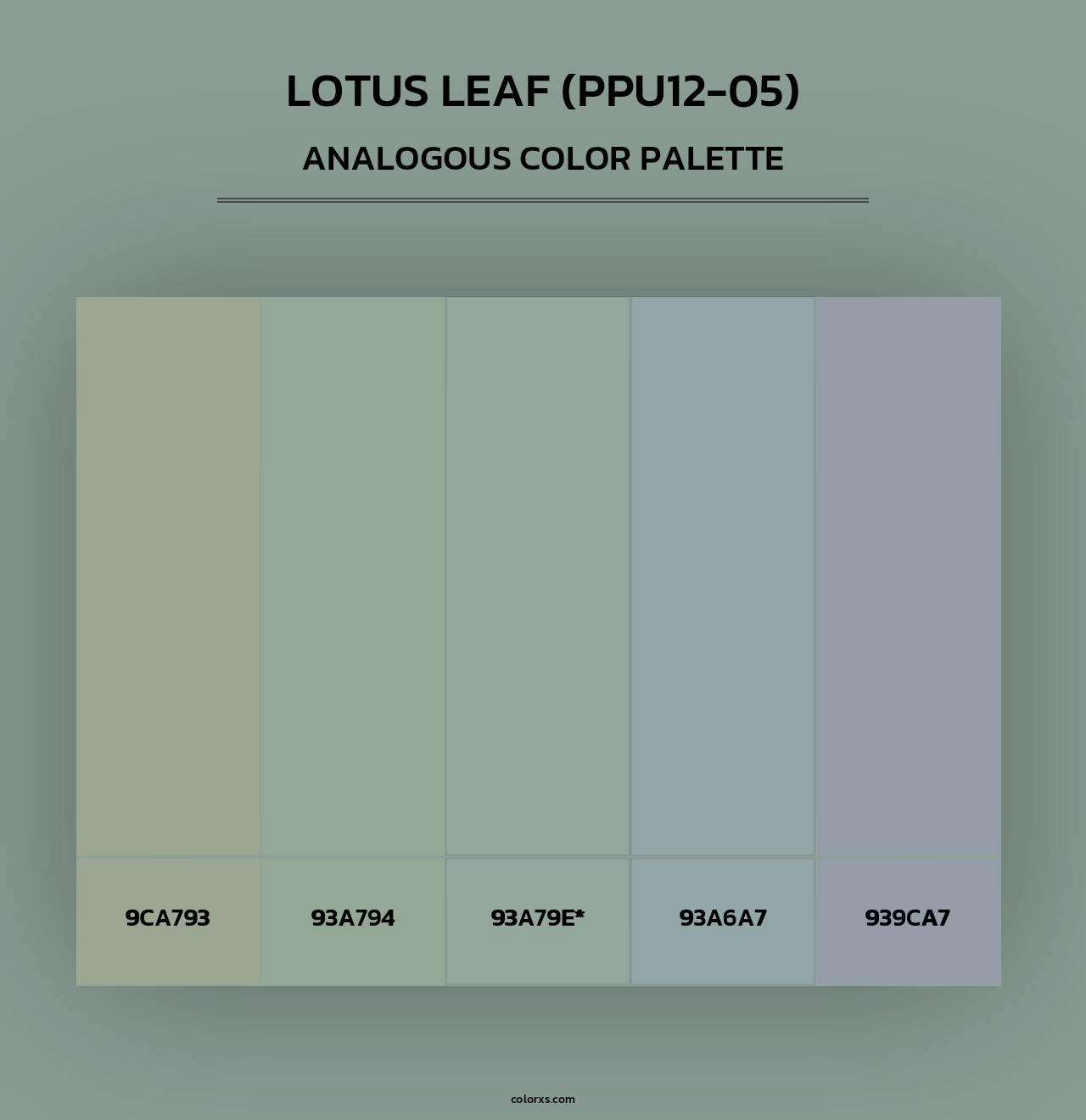 Lotus Leaf (PPU12-05) - Analogous Color Palette