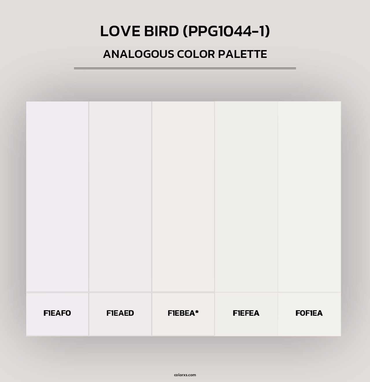 Love Bird (PPG1044-1) - Analogous Color Palette
