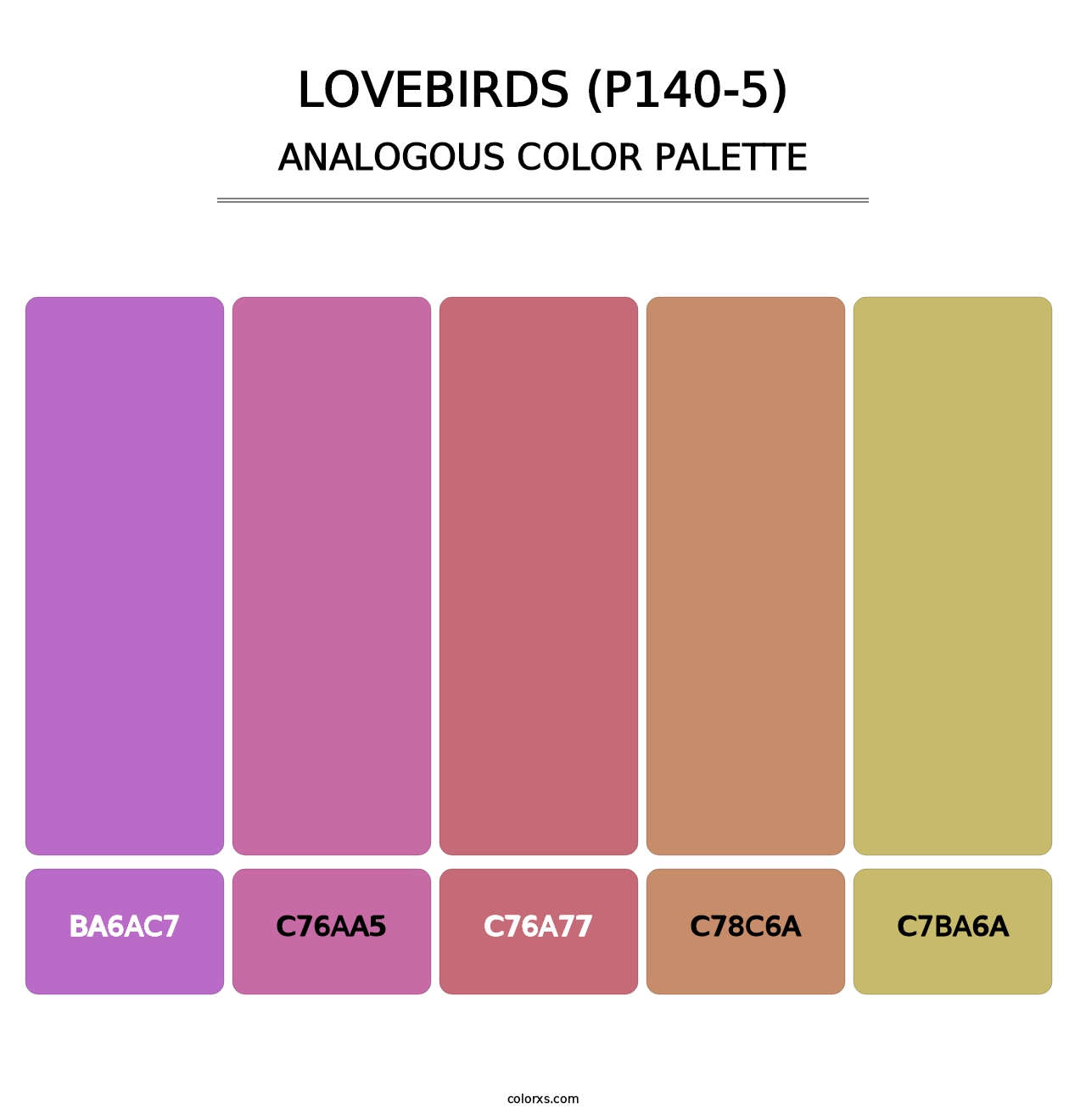 Lovebirds (P140-5) - Analogous Color Palette