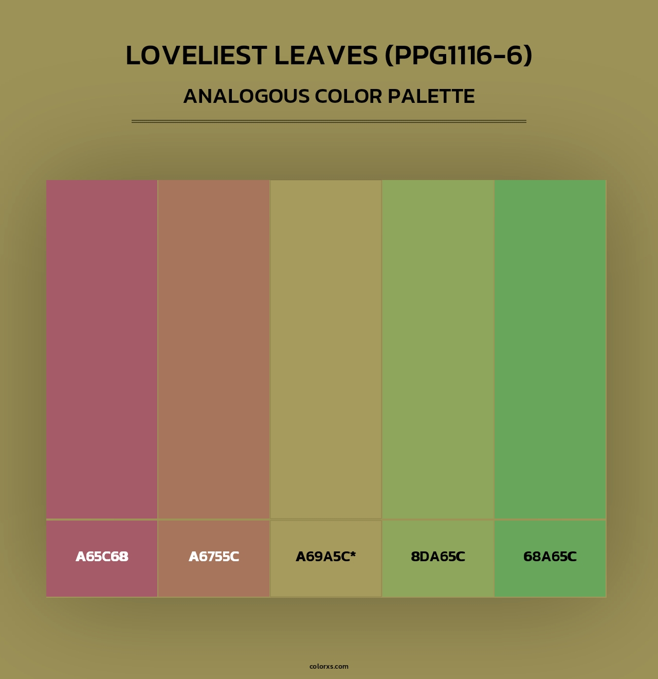 Loveliest Leaves (PPG1116-6) - Analogous Color Palette