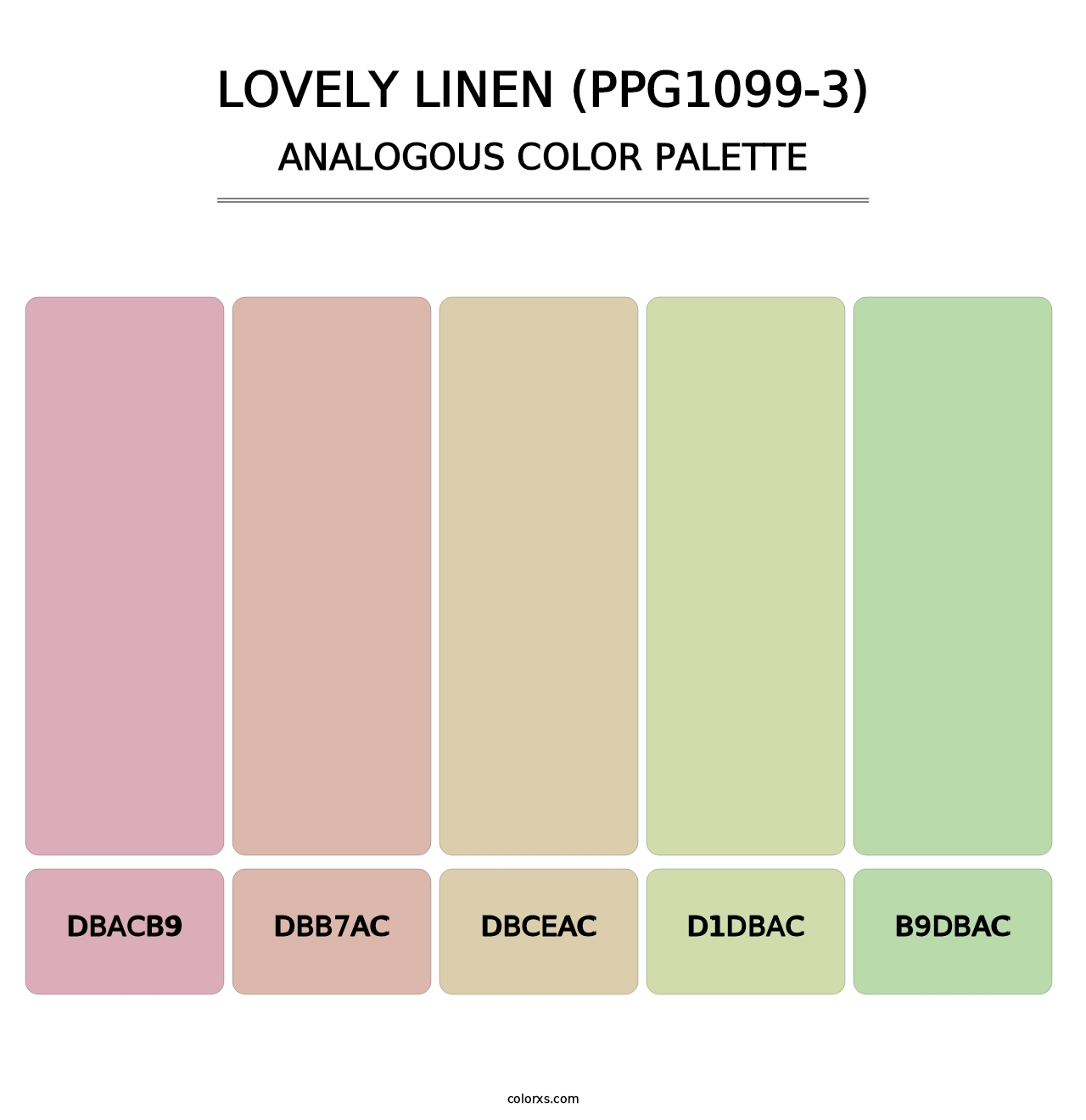 Lovely Linen (PPG1099-3) - Analogous Color Palette