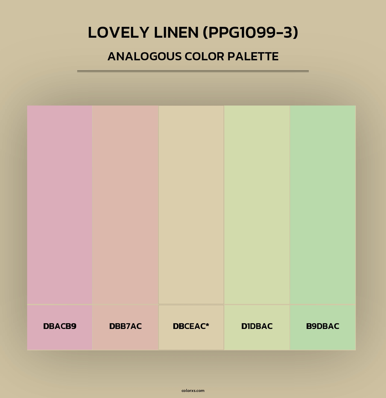 Lovely Linen (PPG1099-3) - Analogous Color Palette