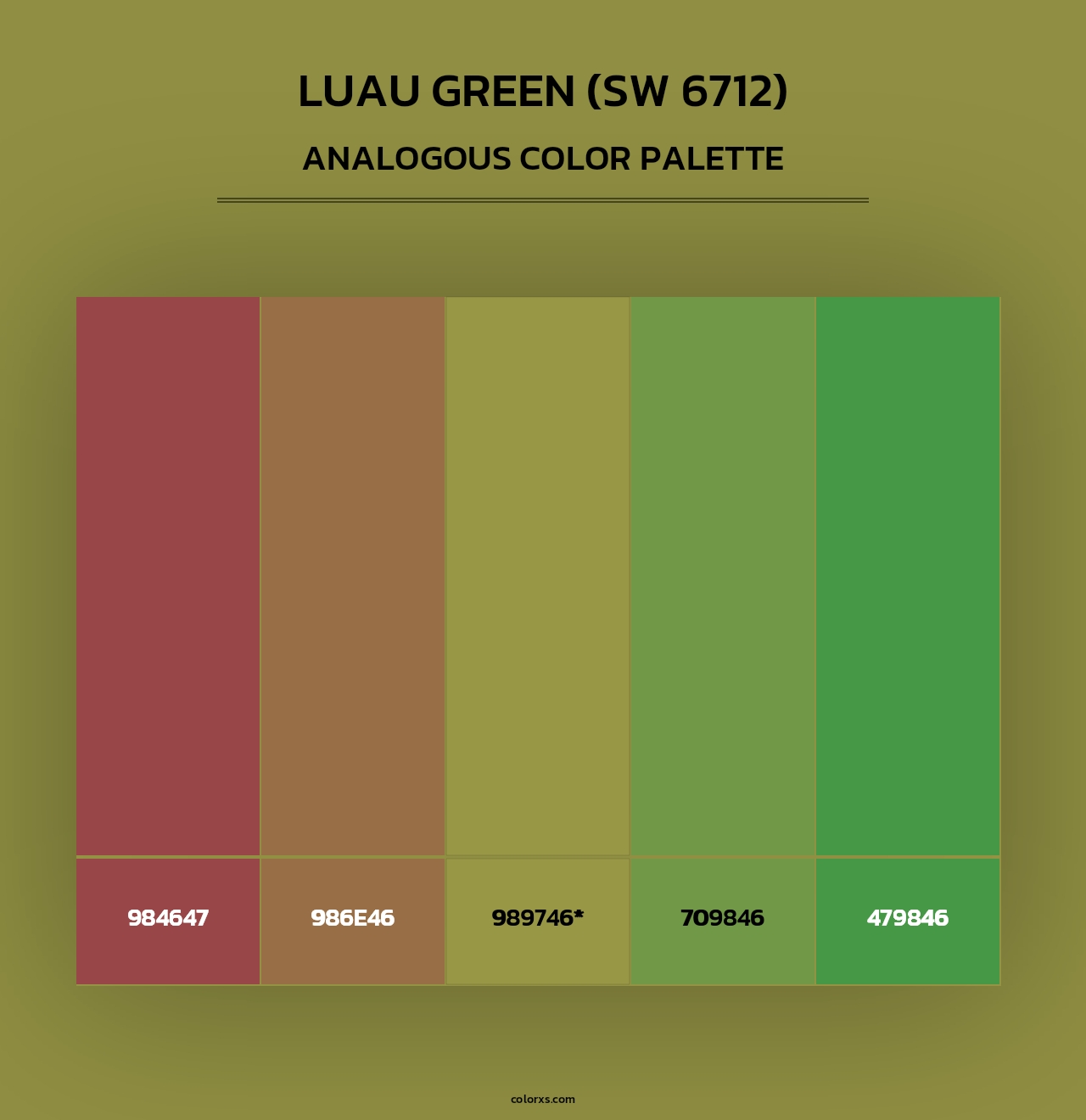 Luau Green (SW 6712) - Analogous Color Palette
