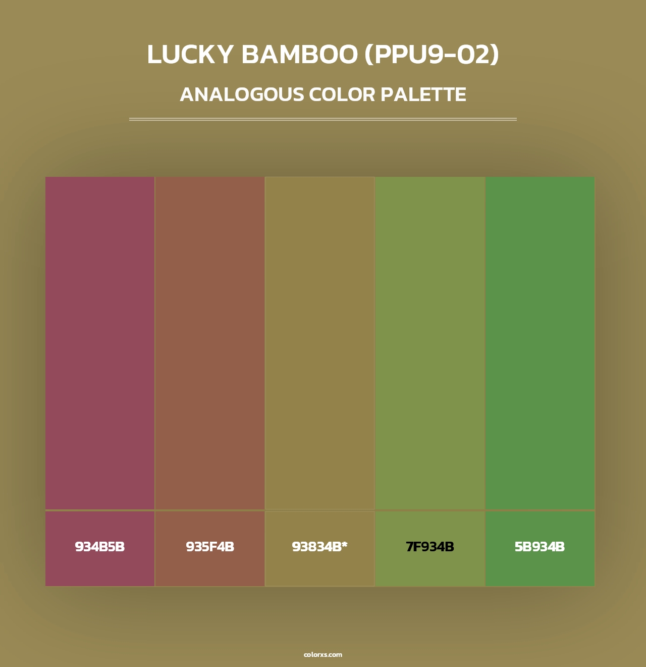 Lucky Bamboo (PPU9-02) - Analogous Color Palette
