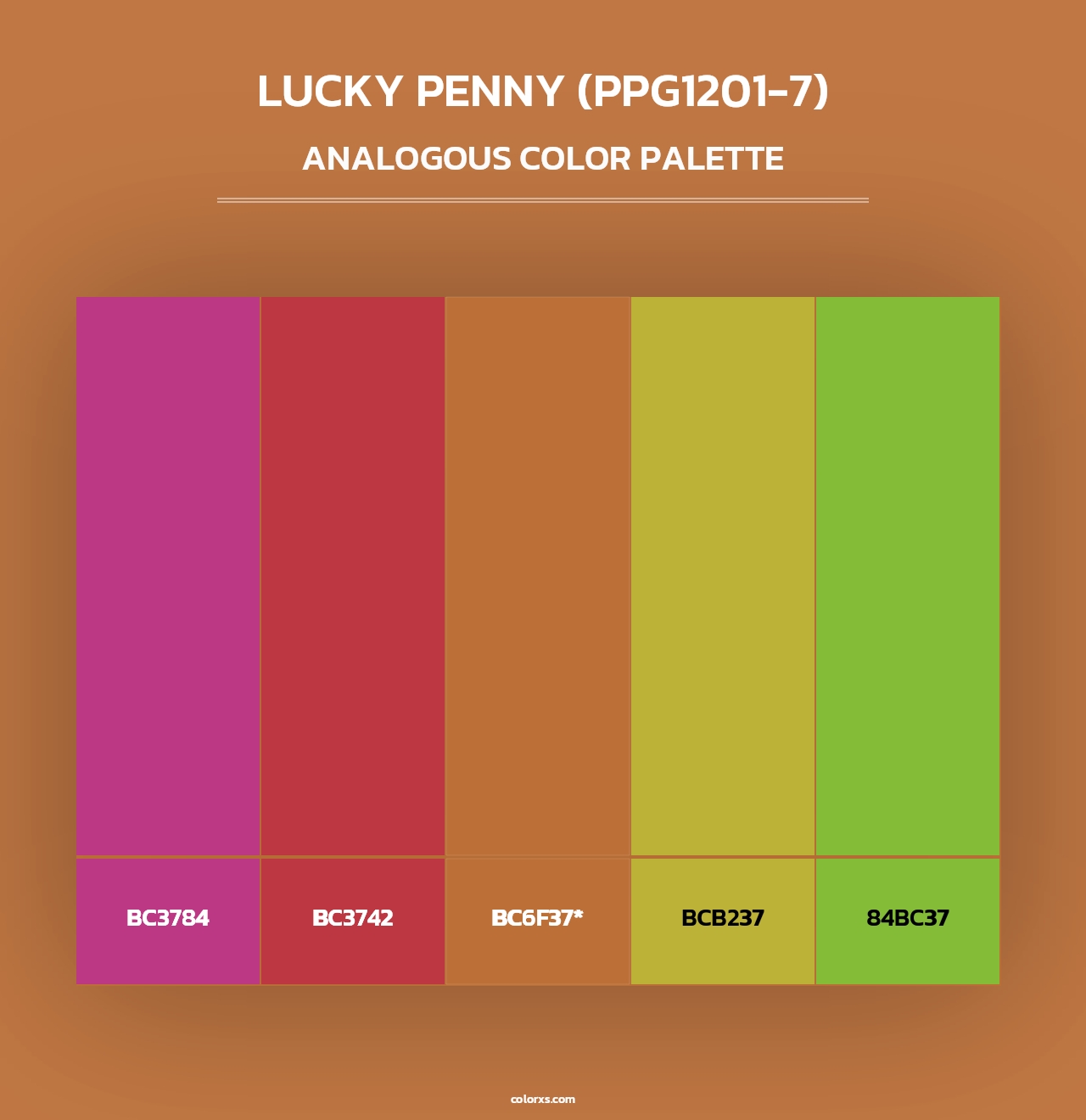 Lucky Penny (PPG1201-7) - Analogous Color Palette