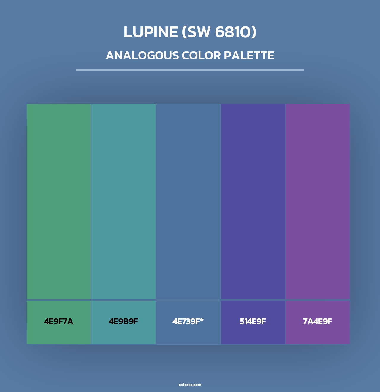 Lupine (SW 6810) - Analogous Color Palette