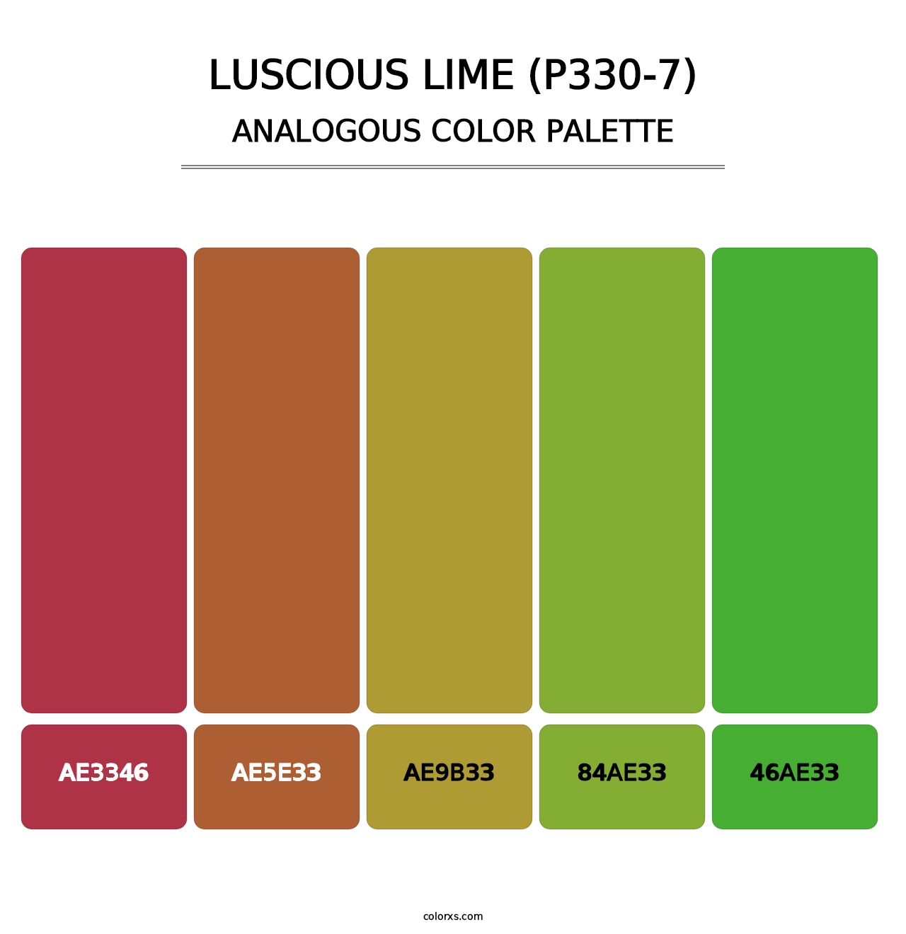 Luscious Lime (P330-7) - Analogous Color Palette