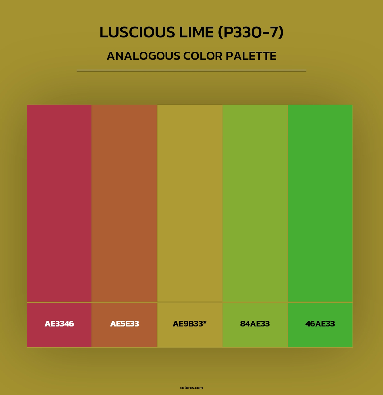 Luscious Lime (P330-7) - Analogous Color Palette