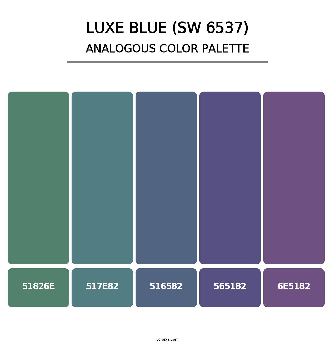 Luxe Blue (SW 6537) - Analogous Color Palette