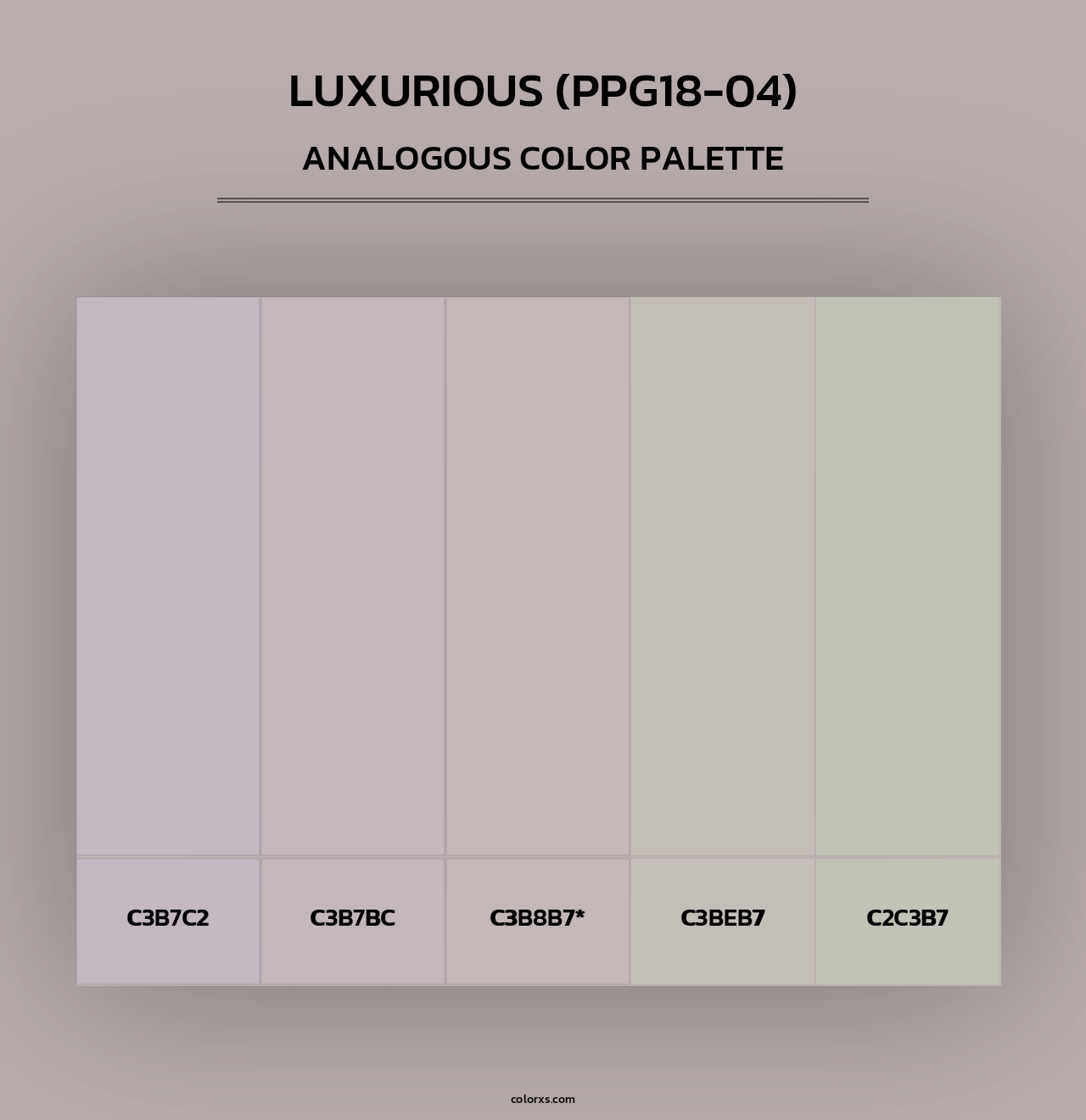 Luxurious (PPG18-04) - Analogous Color Palette
