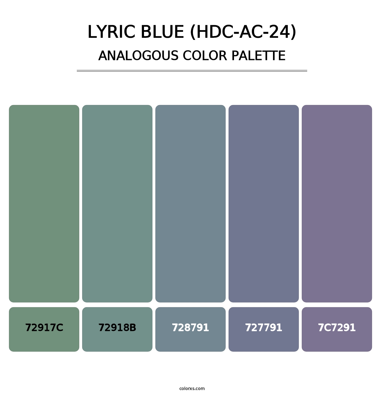 Lyric Blue (HDC-AC-24) - Analogous Color Palette