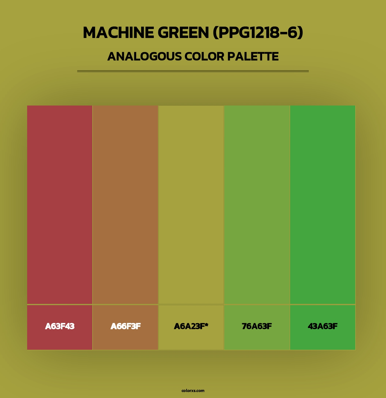 Machine Green (PPG1218-6) - Analogous Color Palette