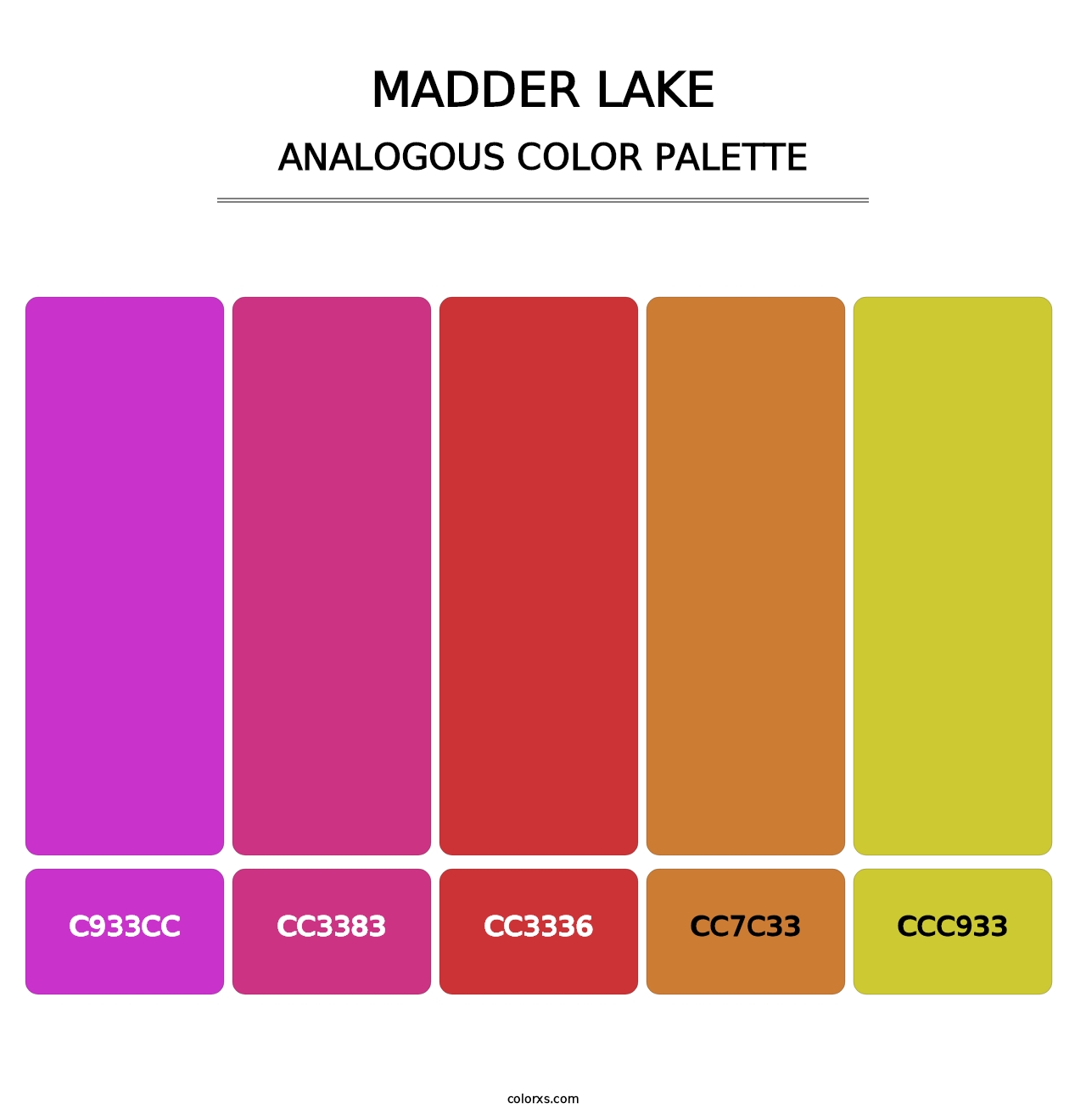 Madder Lake - Analogous Color Palette