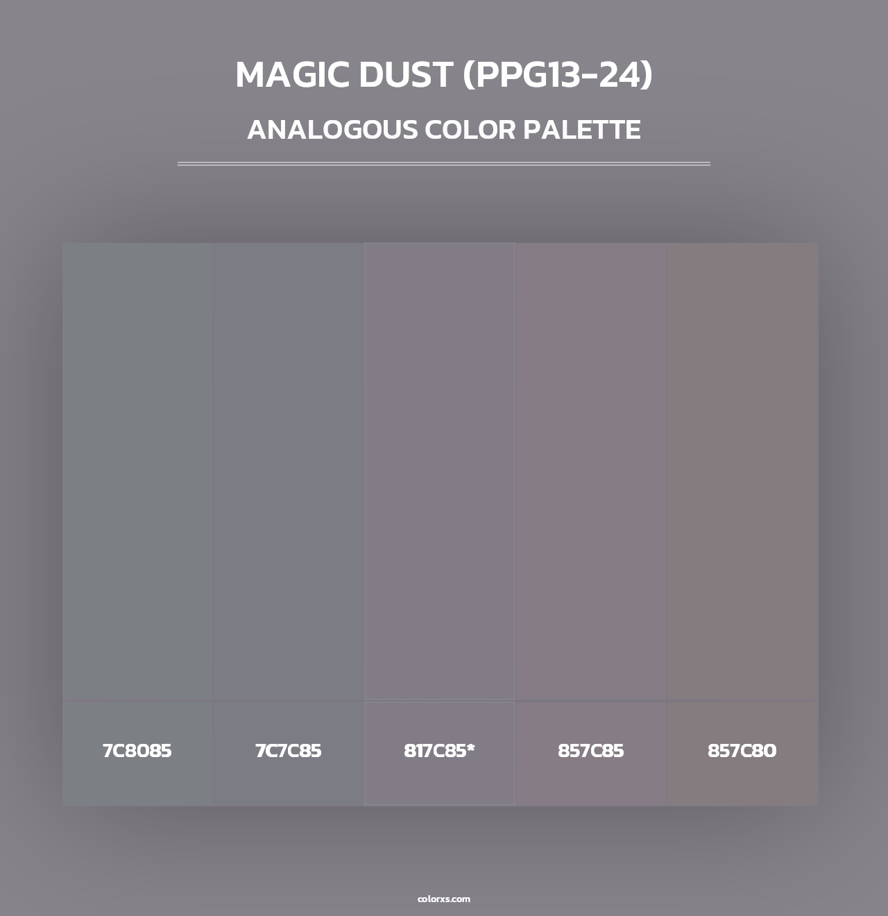 Magic Dust (PPG13-24) - Analogous Color Palette