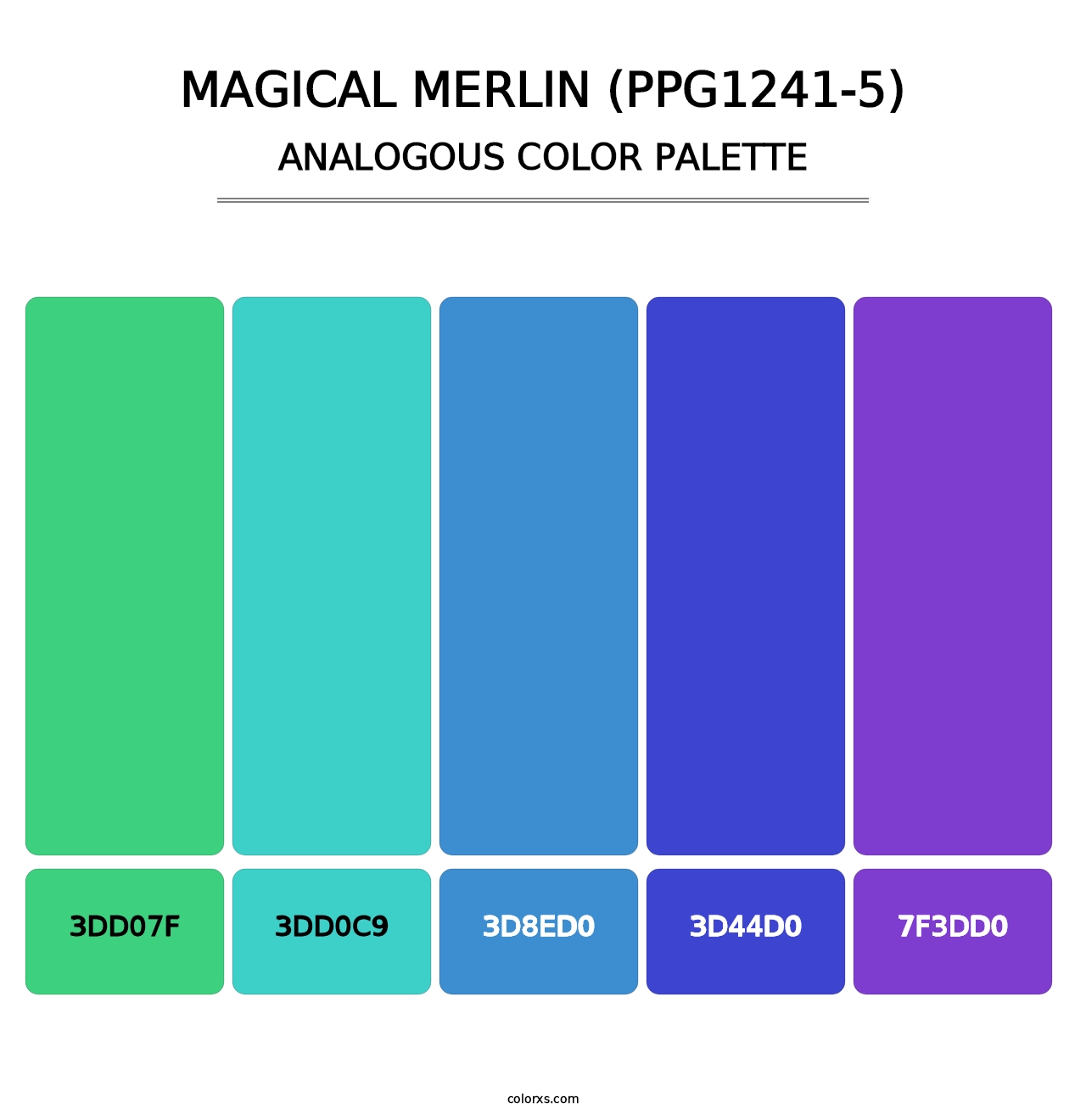 Magical Merlin (PPG1241-5) - Analogous Color Palette