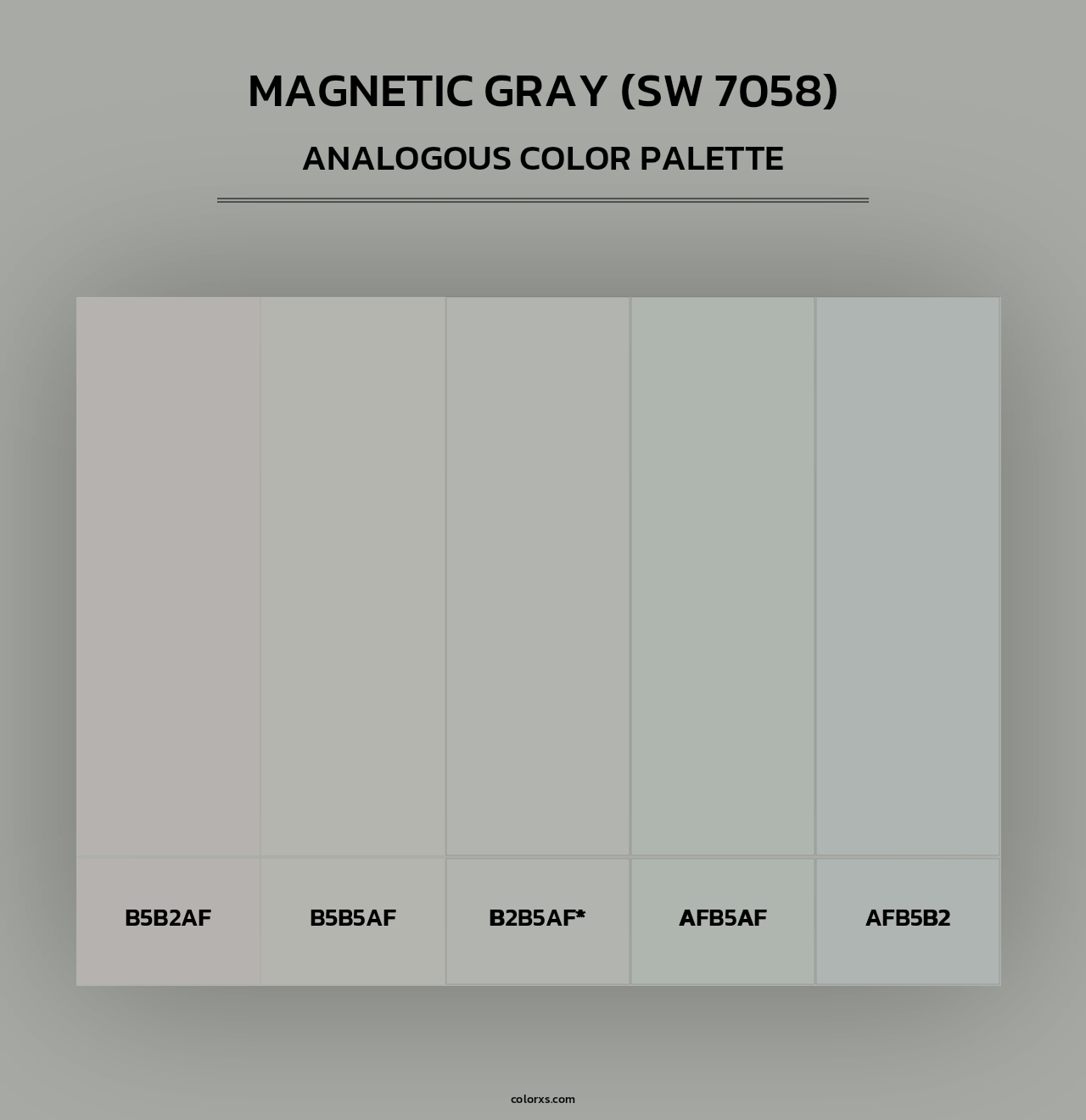 Magnetic Gray (SW 7058) - Analogous Color Palette