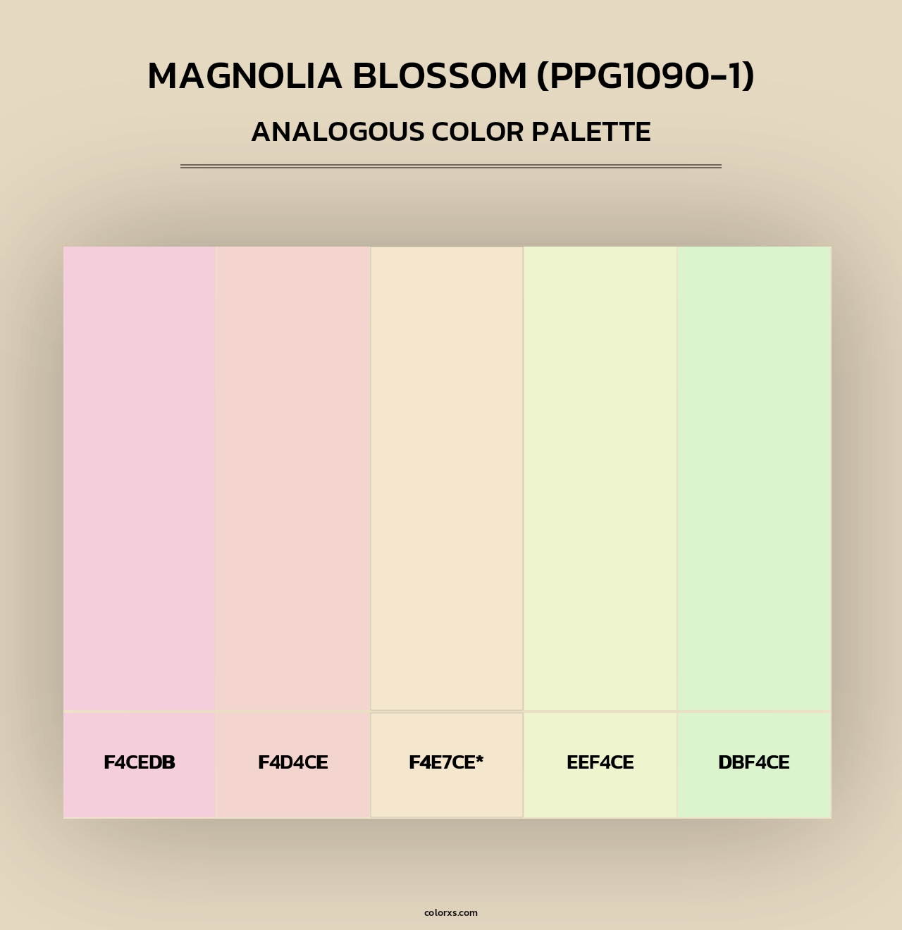 Magnolia Blossom (PPG1090-1) - Analogous Color Palette