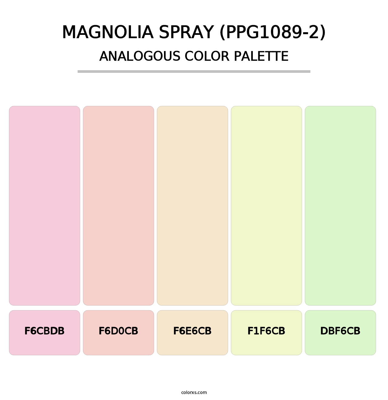 Magnolia Spray (PPG1089-2) - Analogous Color Palette