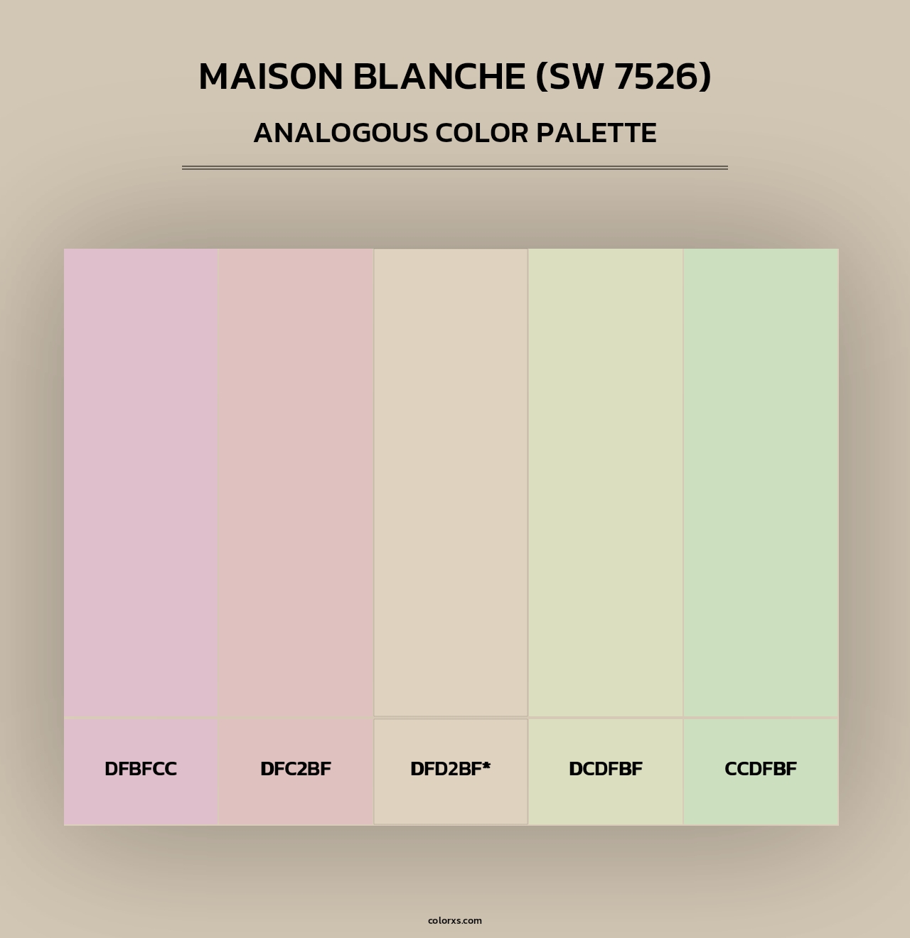 Maison Blanche (SW 7526) - Analogous Color Palette