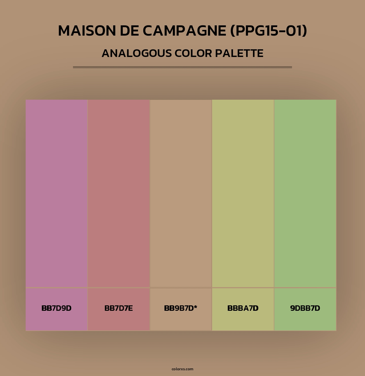 Maison De Campagne (PPG15-01) - Analogous Color Palette