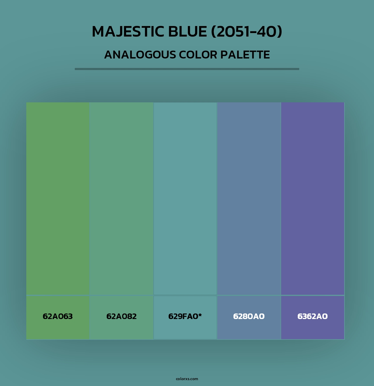 Majestic Blue (2051-40) - Analogous Color Palette