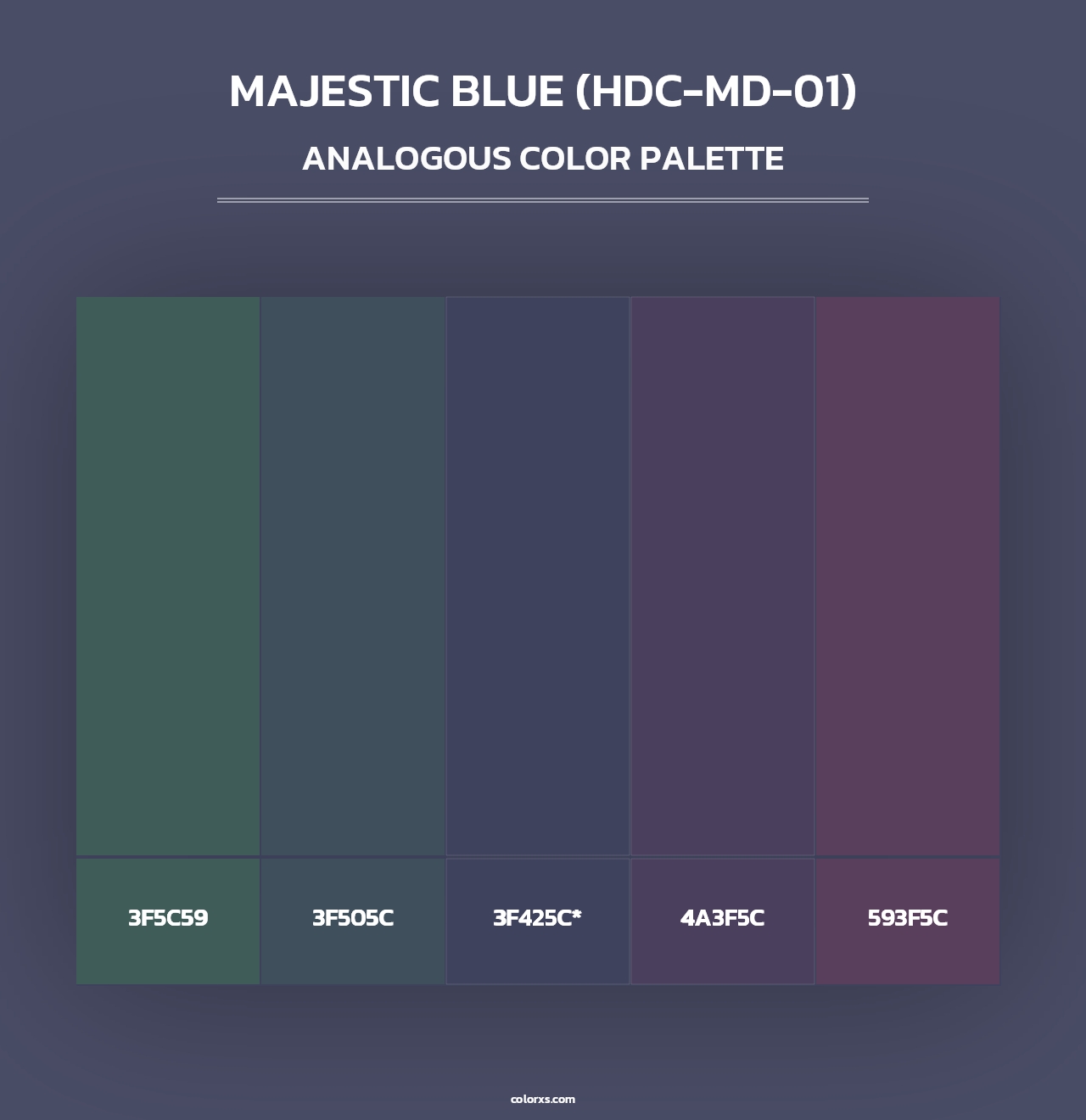 Majestic Blue (HDC-MD-01) - Analogous Color Palette