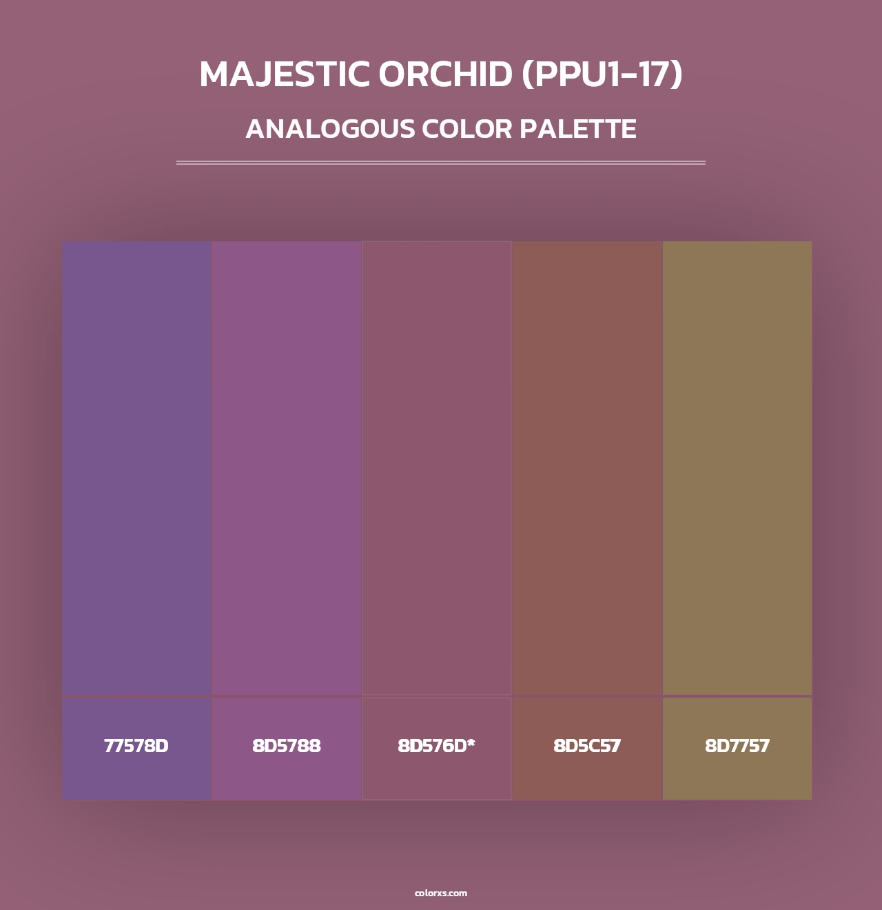 Majestic Orchid (PPU1-17) - Analogous Color Palette
