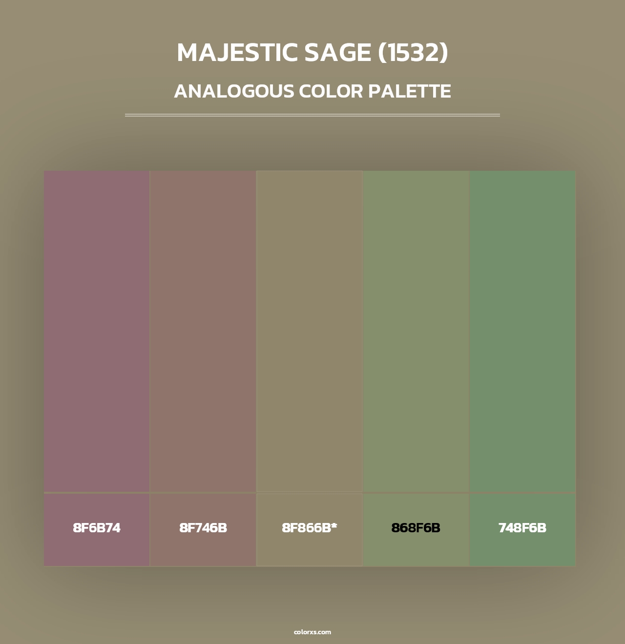 Majestic Sage (1532) - Analogous Color Palette