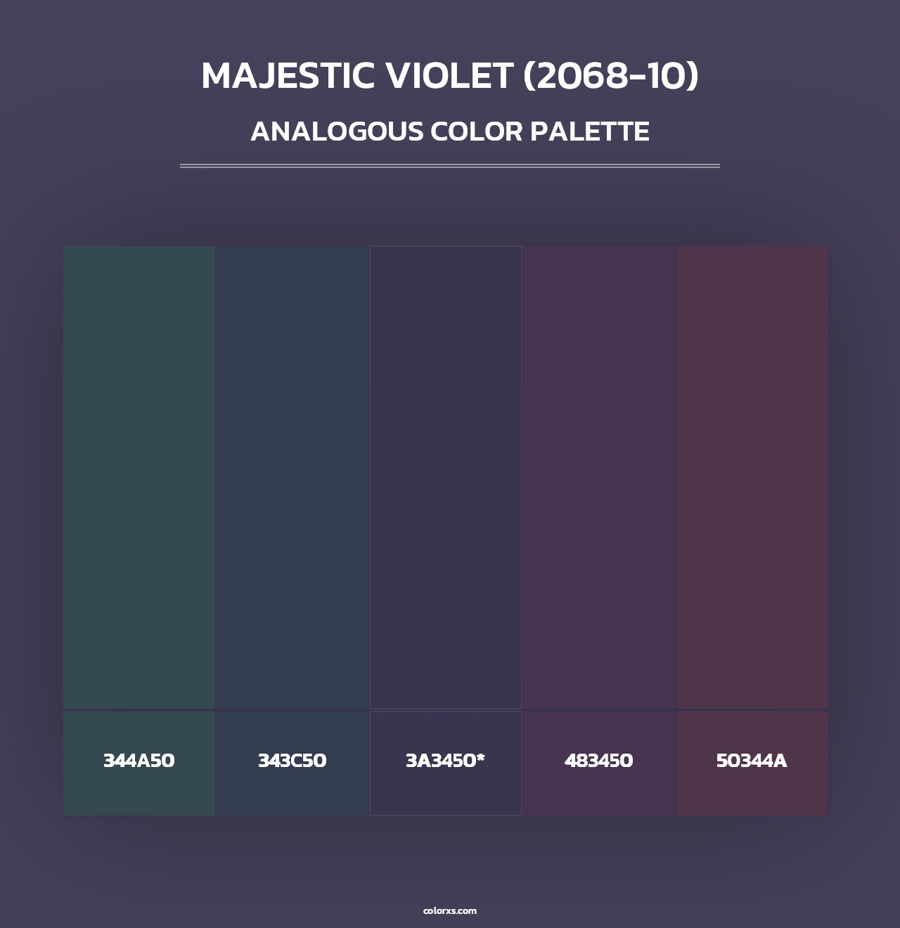 Majestic Violet (2068-10) - Analogous Color Palette