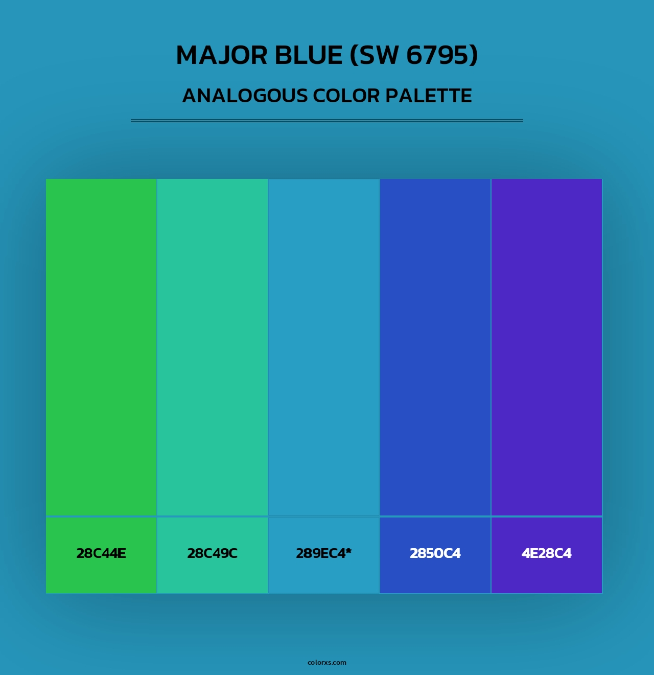 Major Blue (SW 6795) - Analogous Color Palette