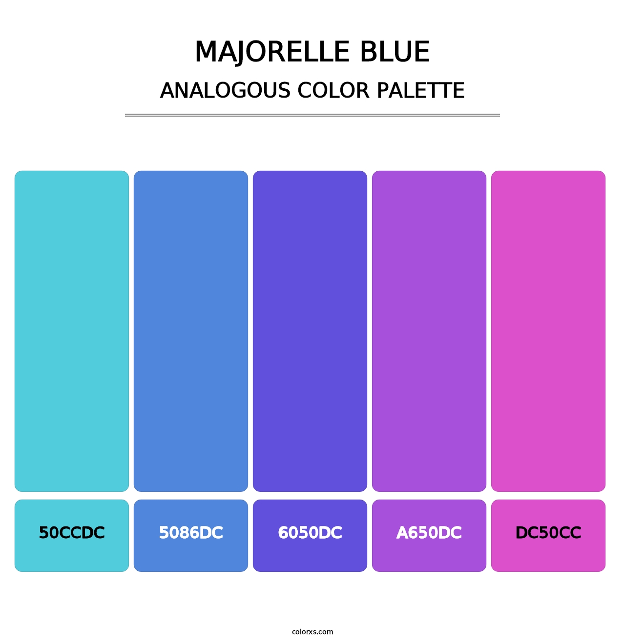 Majorelle Blue - Analogous Color Palette