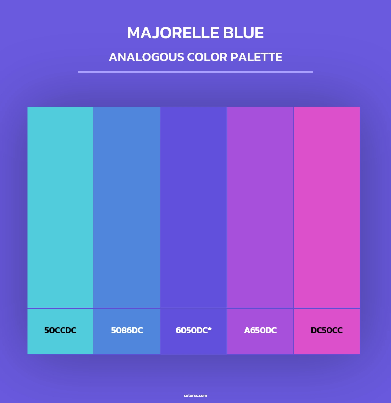 Majorelle Blue - Analogous Color Palette