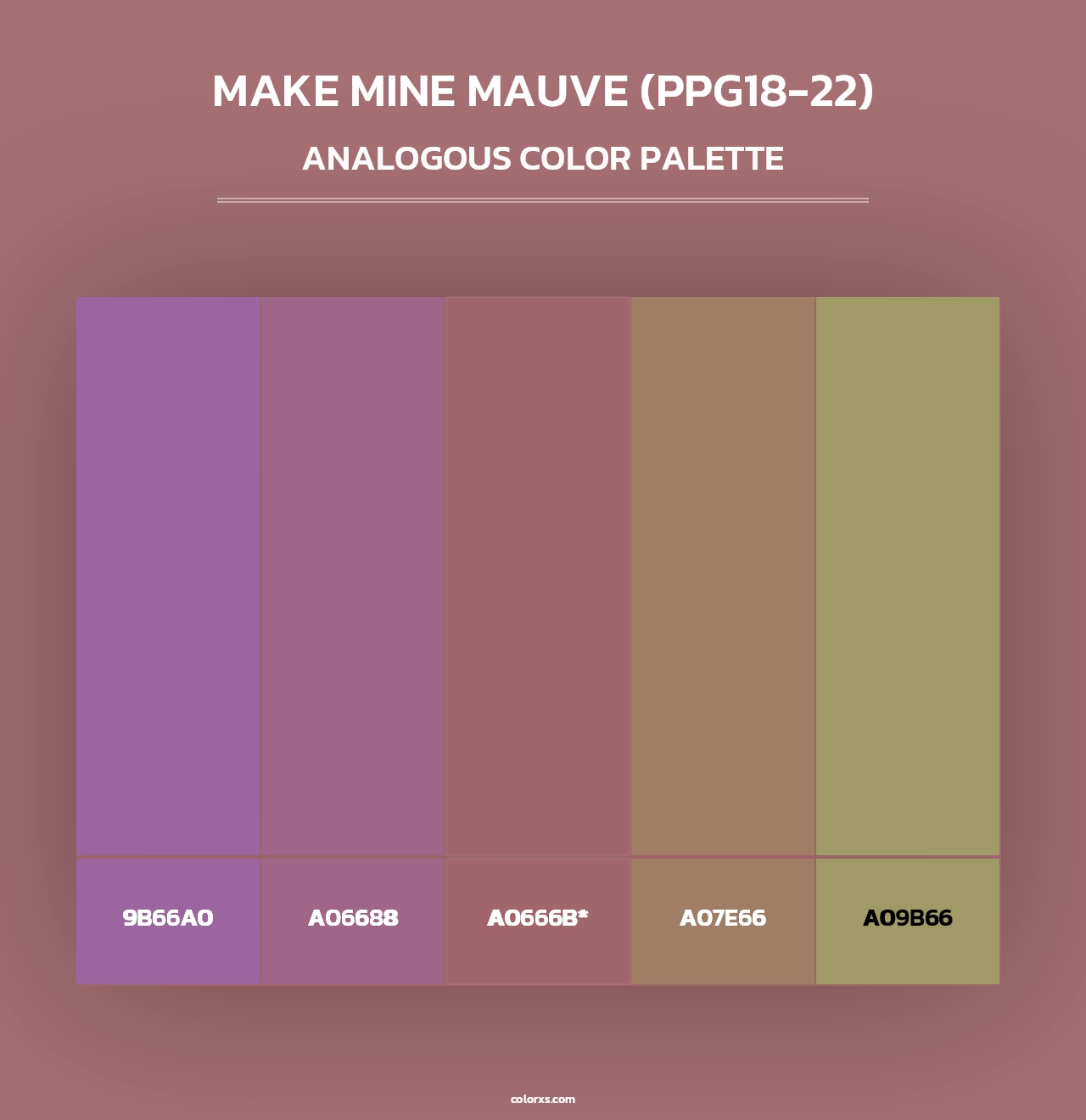 Make Mine Mauve (PPG18-22) - Analogous Color Palette