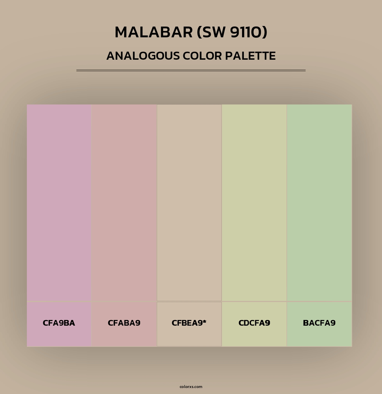 Malabar (SW 9110) - Analogous Color Palette