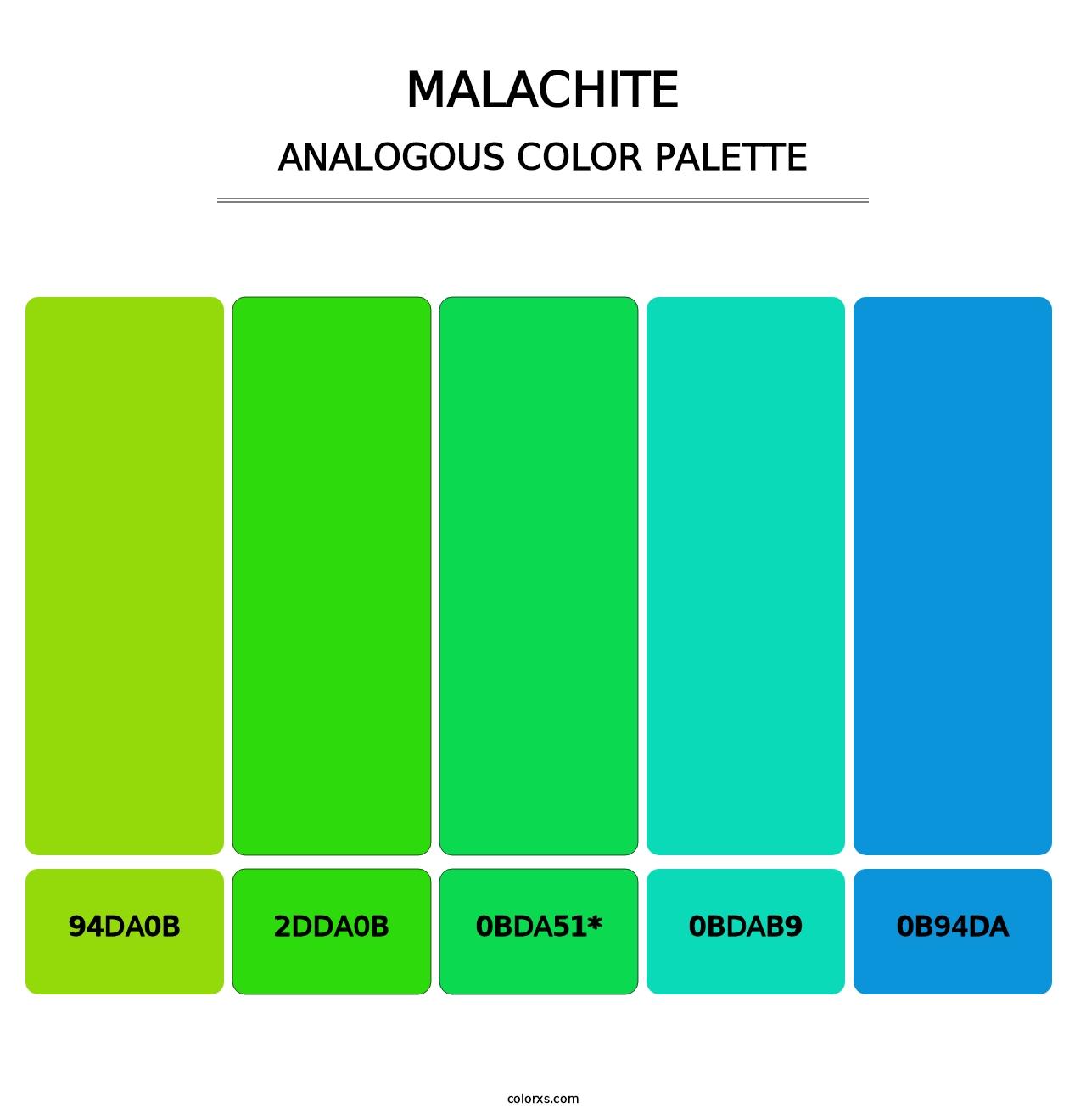 Malachite - Analogous Color Palette