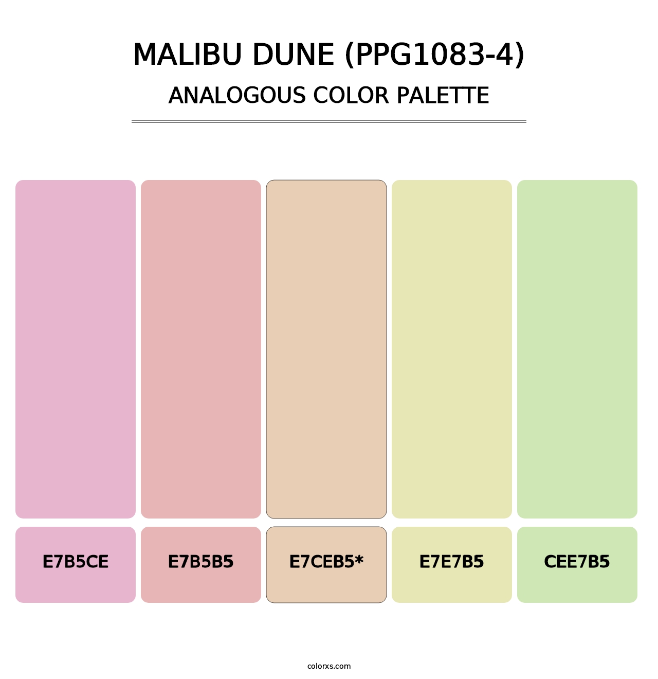 Malibu Dune (PPG1083-4) - Analogous Color Palette