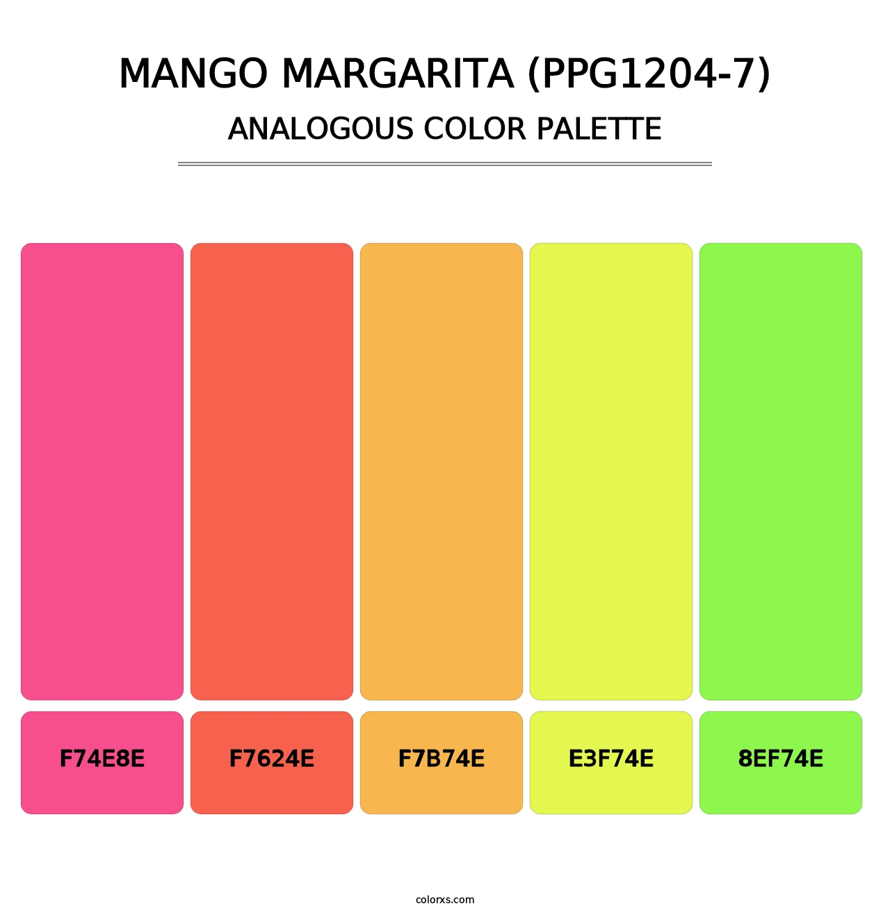 Mango Margarita (PPG1204-7) - Analogous Color Palette